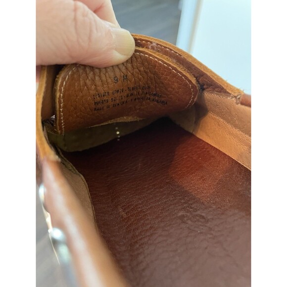 Eddie Bauer Brown Leather Driving Moccasin Loafer Men’s 9 M Shoes - Picture 6 of 6